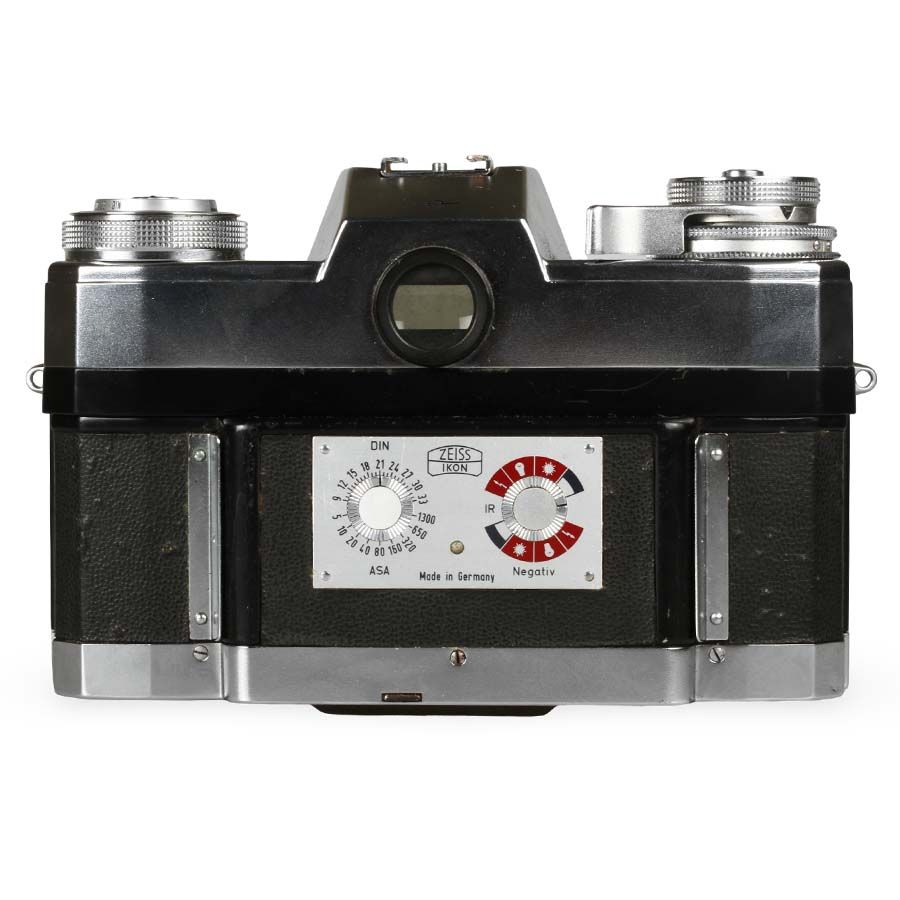 Câmera analógica 35mm Zeiss ikon Contarex I (Bullseye) com lente Planar 55mm f1.4 - USADO