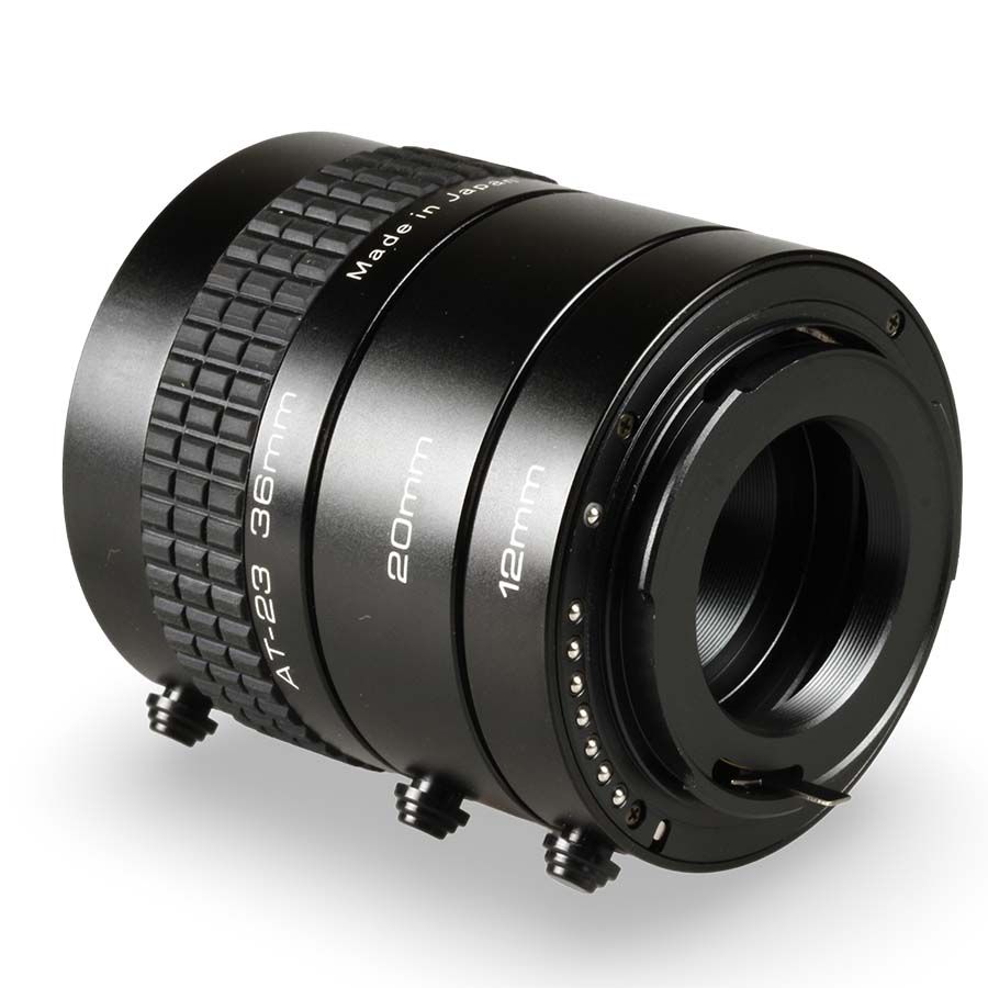 Kit de tubos extensores Vivitar AT-23 com 3 peças (12mm, 20mm e 36mm) para Pentax K- USADOS