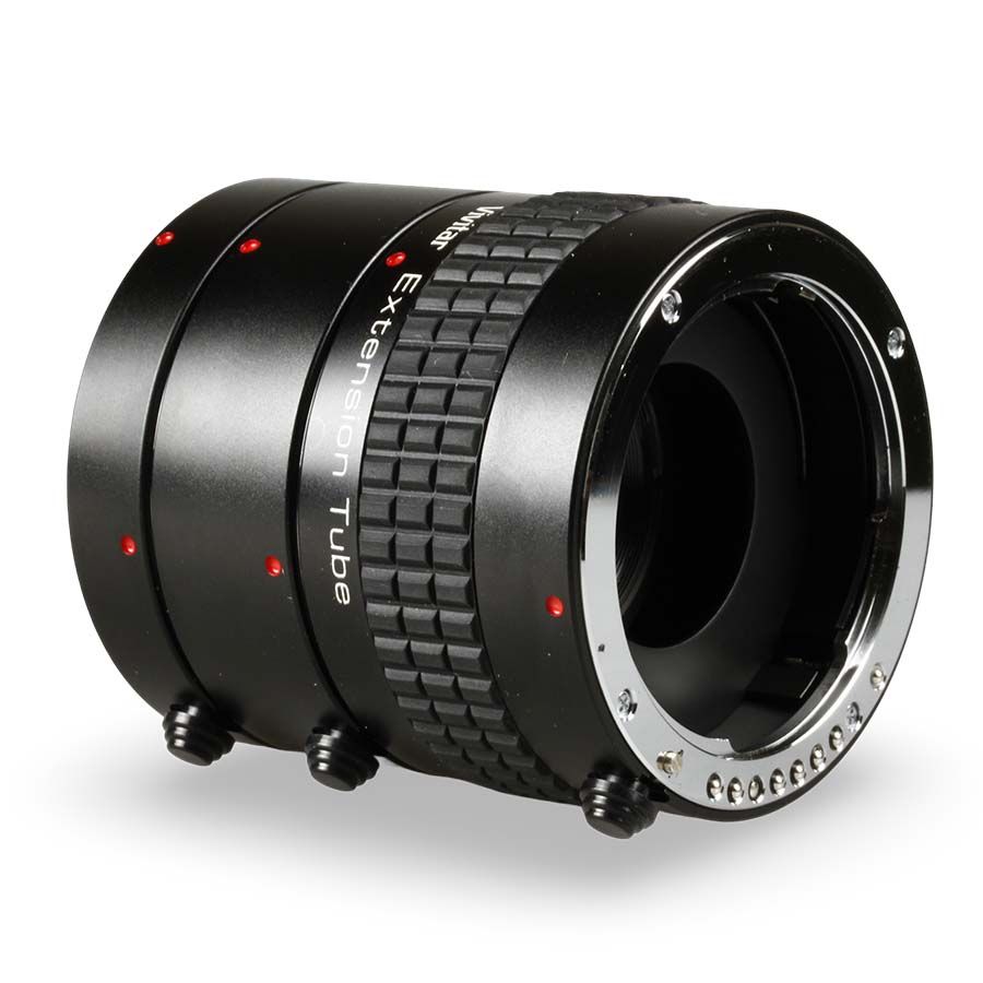 Kit de tubos extensores Vivitar AT-23 com 3 peças (12mm, 20mm e 36mm) para Pentax K- USADOS