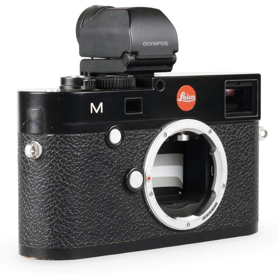 Câmera digital rangefinder Leica M (Typ 240) com visor Olympus VF-2 - USADO