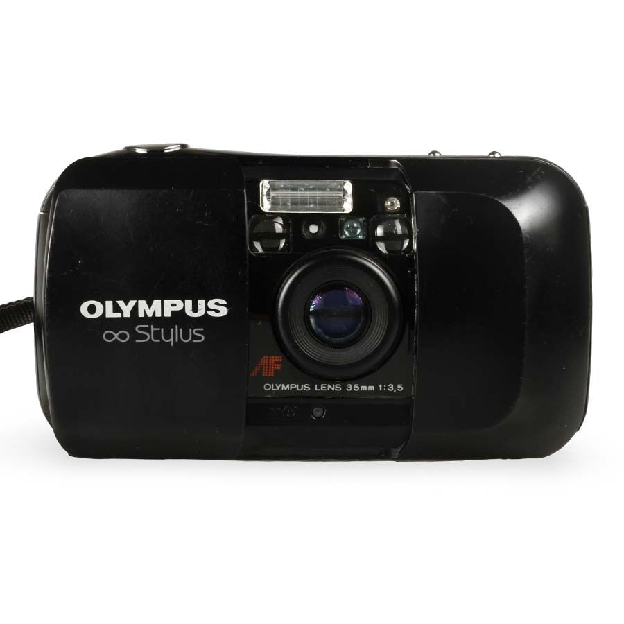 Câmera analógica compacta 35mm Olympus infinity Stylus (mju) (PRETO) - USADO