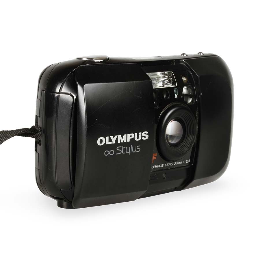 Câmera analógica compacta 35mm Olympus infinity Stylus (mju) (PRETO) - USADO