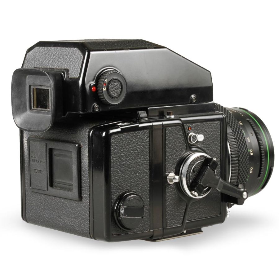 Câmera analógica médio formato Zenza Bronica ETRS + 75mm f2.8 + 105mm f3.5 + magazine extra - USADO
