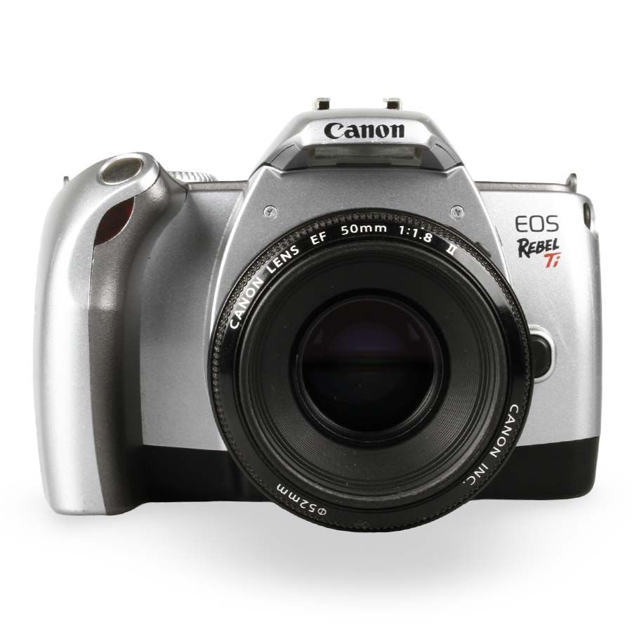 Câmera analógica 35mm Canon EOS Rebel Ti com 50mm f1.8 II - USADO