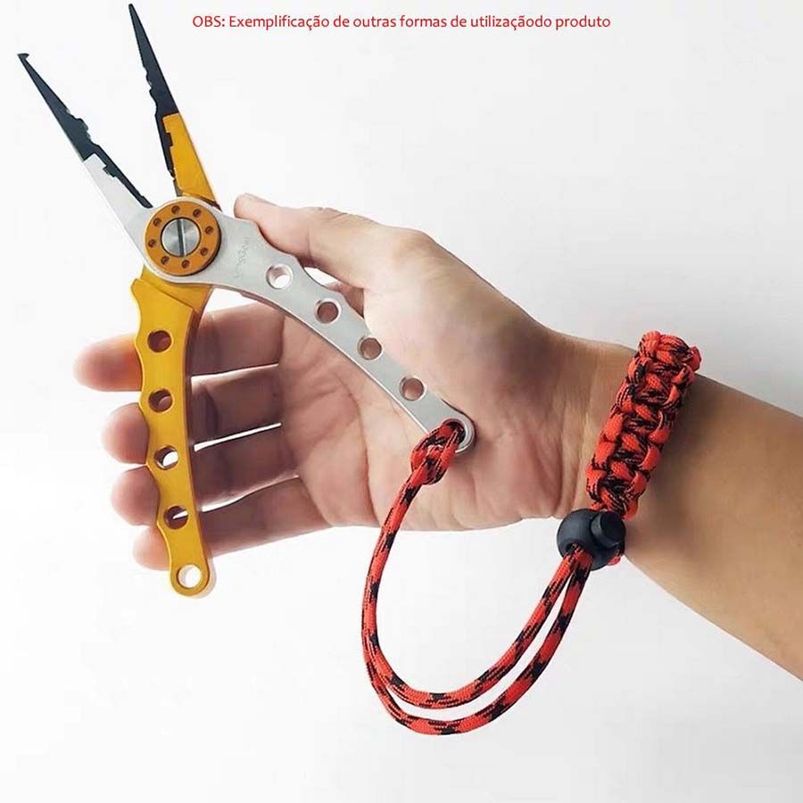 Alça de pulso de nylon tipo paracord para câmera fotográfica - arco-íris