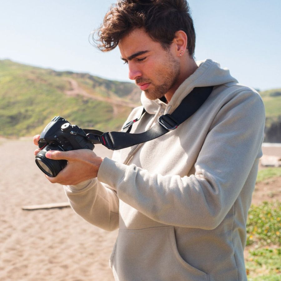 Alça de pescoço Peak Design Slide SL-BK-3 com sistema de liberação rápida (PRETO)