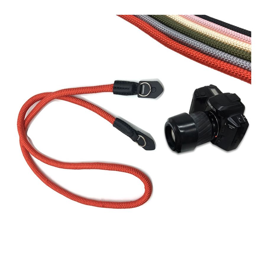 Alça de pescoço YD387 em nylon trançado para câmera (VERMELHO)