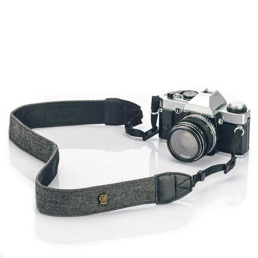 Alça de pescoço em algodão para câmeras DSLR (PRETO)