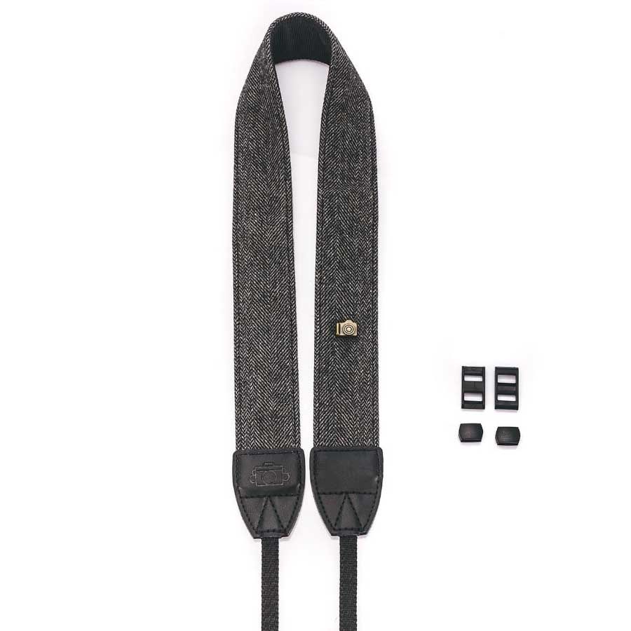 Alça de pescoço em algodão para câmeras DSLR (PRETO)