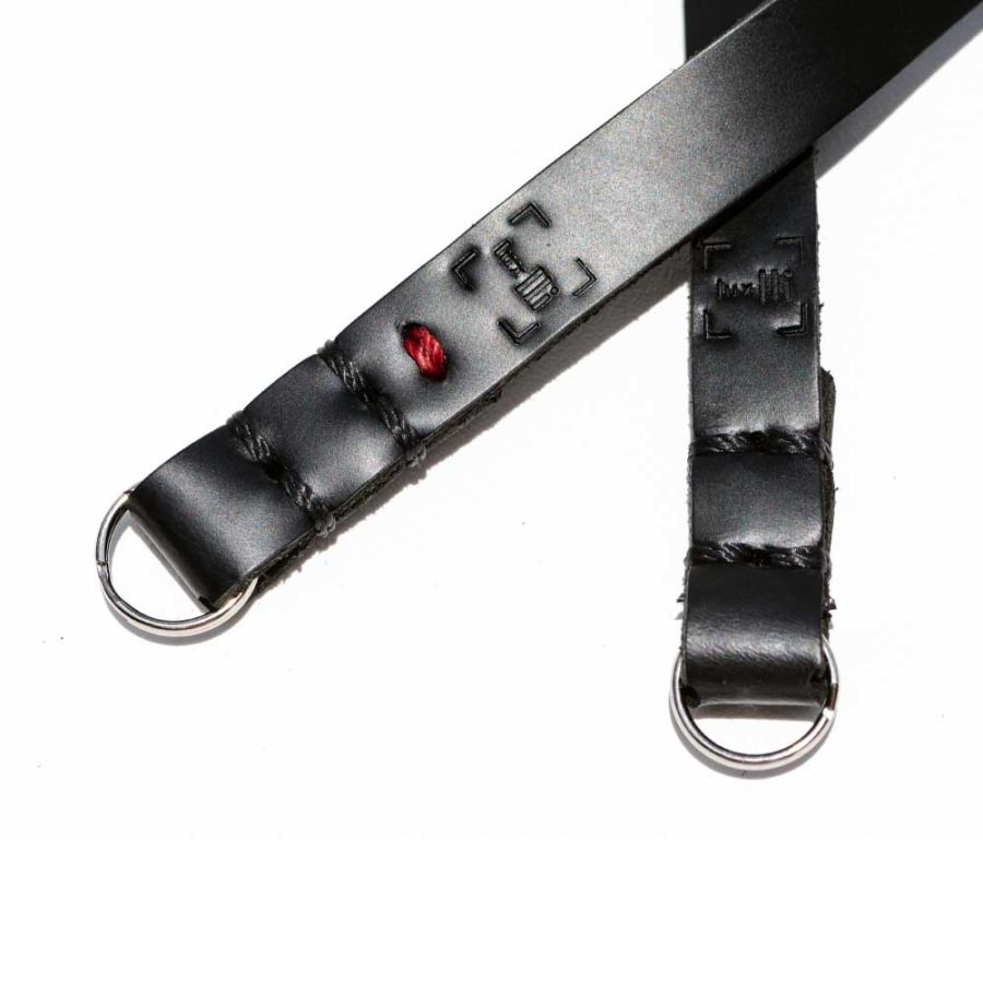 Alça de pescoço luxLLi PSC-01 em couro legítimo para câmera fotográfica (preto)