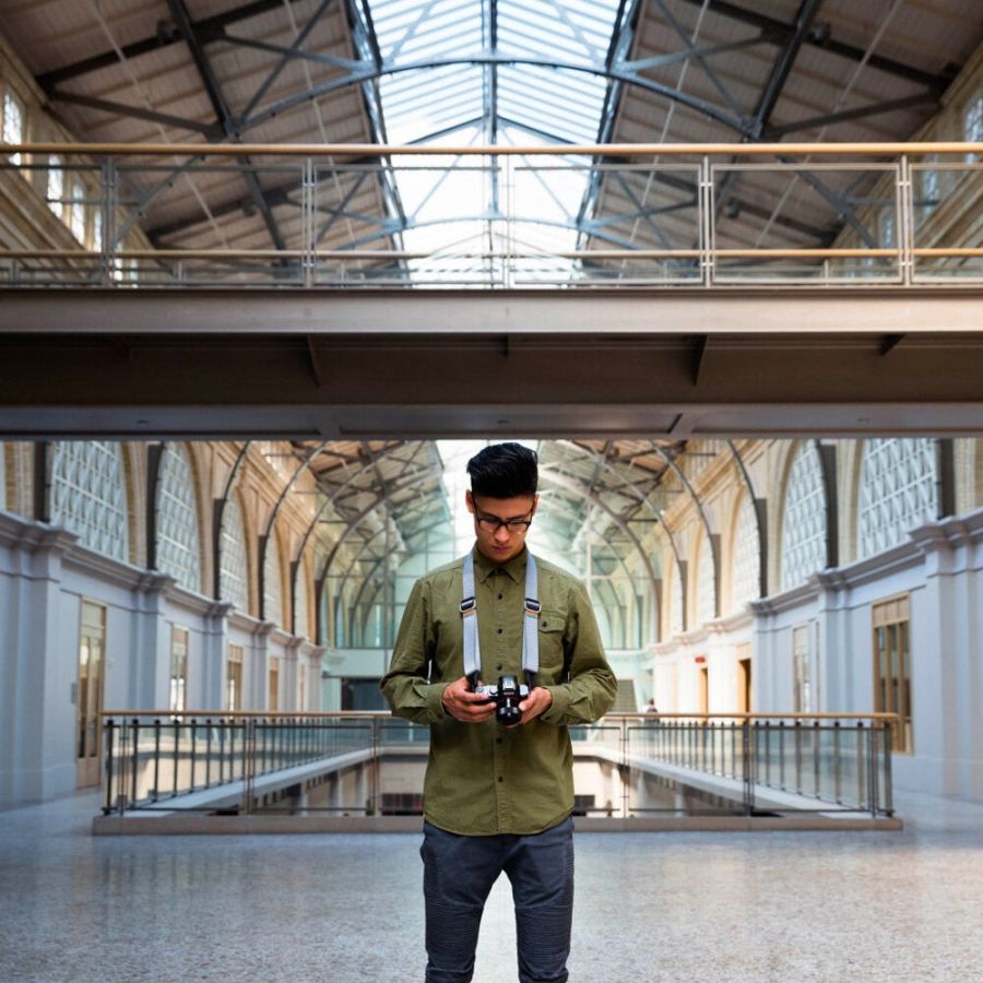 Alça de pescoço Peak Design Slide Lite SLL-AS-3 com sistema de liberação rápida (CINZA)