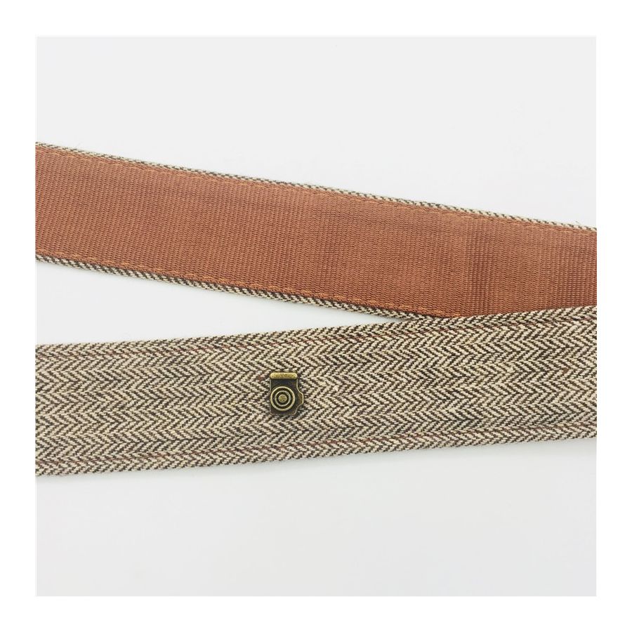 Alça de pescoço em algodão para câmeras DSLR (MARROM)