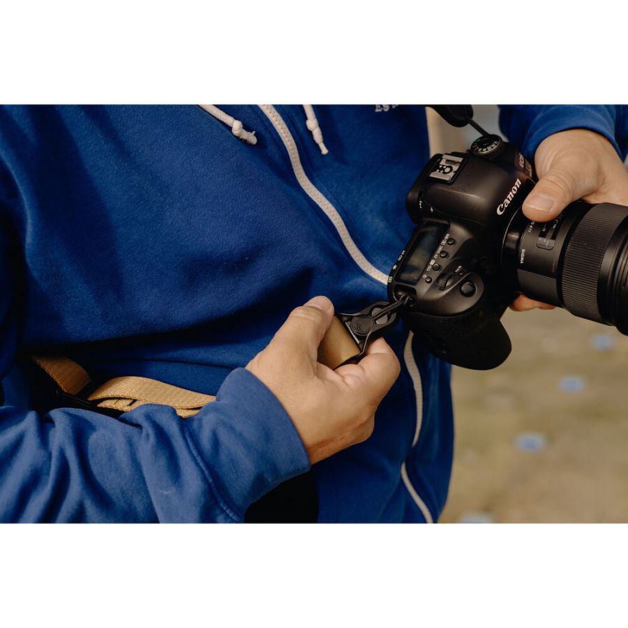 Alça de pescoço Peak Design Slide Lite SLL-CY-3 com sistema de liberação rápida (MARROM)