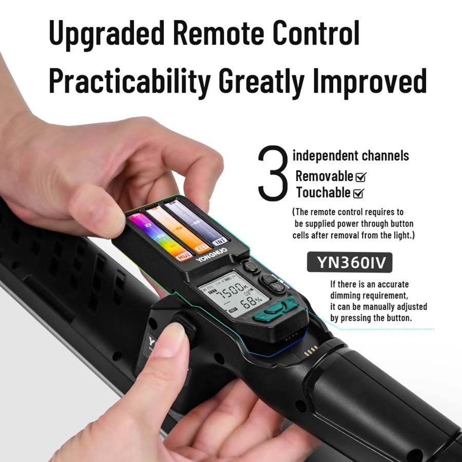 Bastão de LED multicolor RGB Yongnuo YN360IV (sem bateria e fonte)