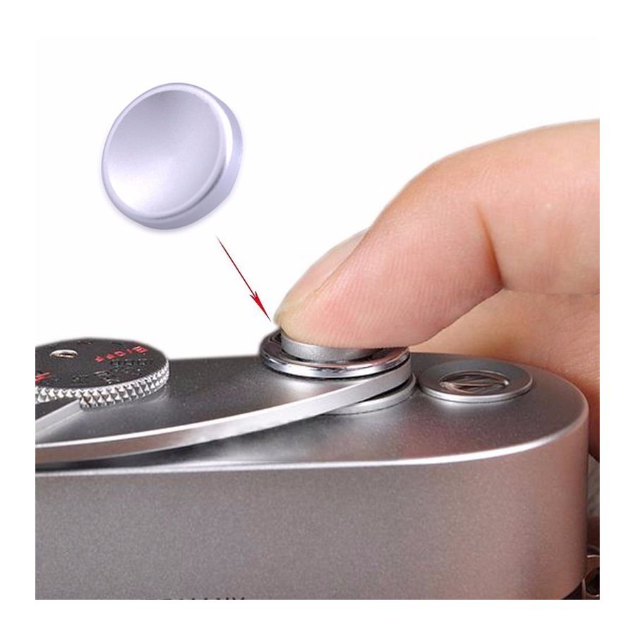 Botão côncavo para disparador de câmera - PRATA