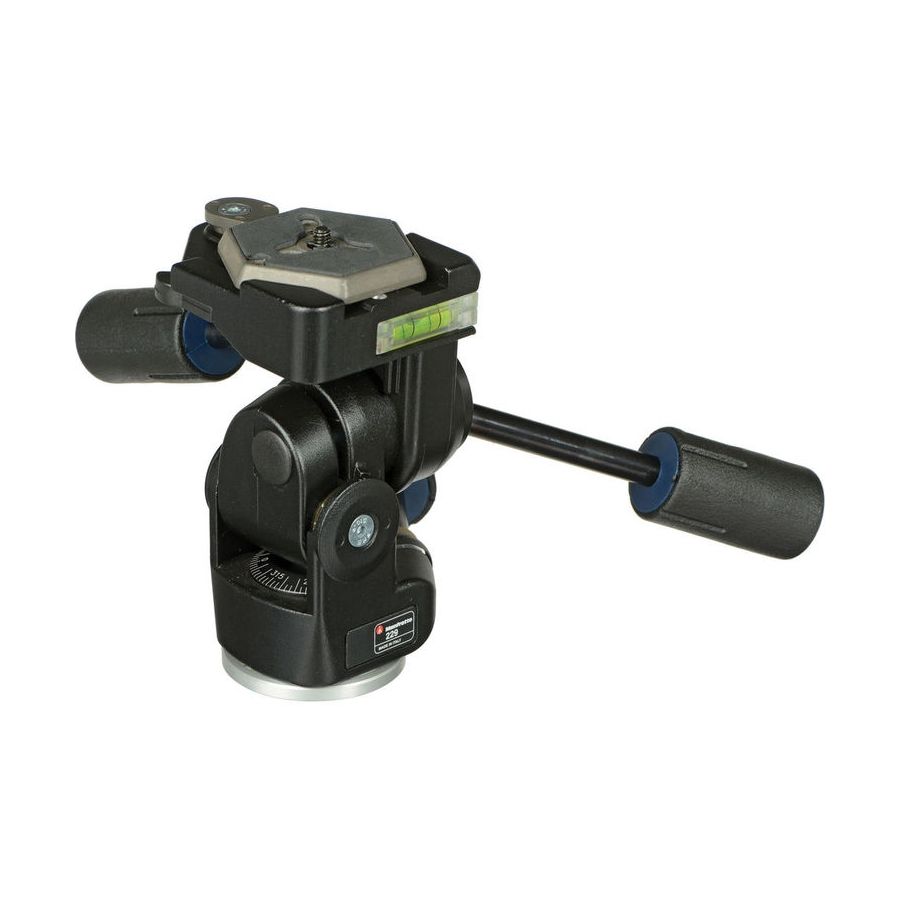 Cabeça Pan-Tilt de três eixos Manfrotto 229 3D Super Pro - Suporta até 12 kilos