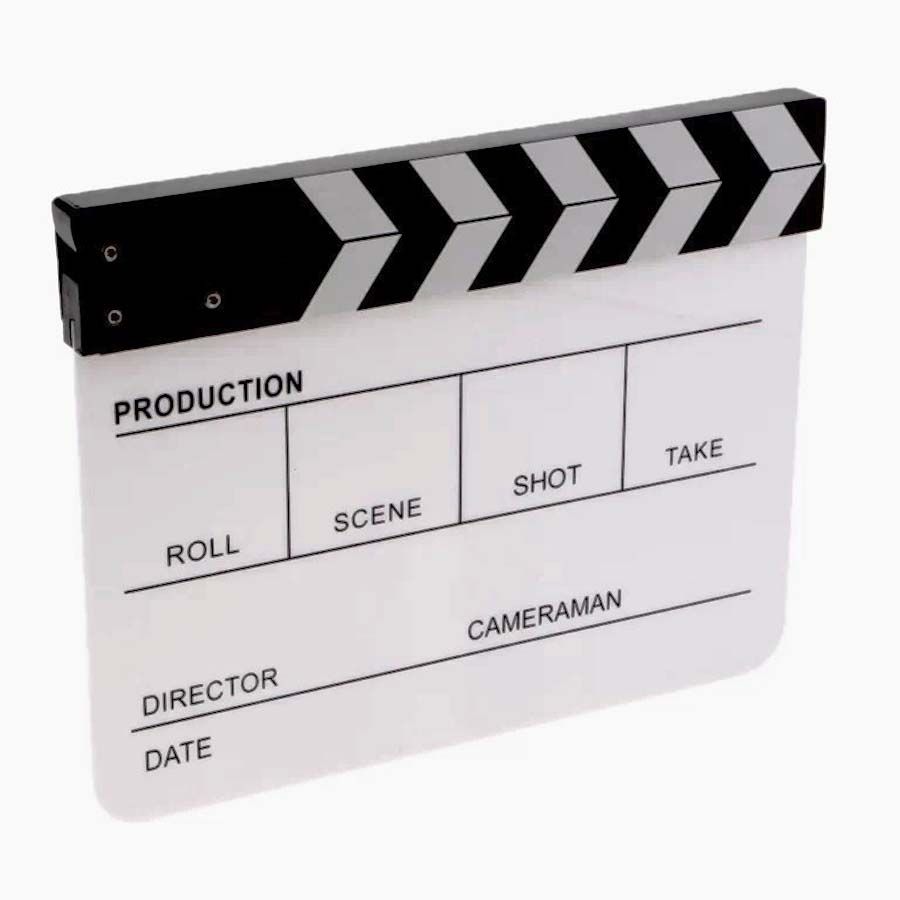 Claquete profissional Greika B/PB Branca com barra preto e branco