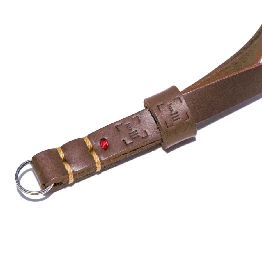 Alça de pulso luxLLi PLS-01 em couro legítimo para câmera fotográfica (marrom)