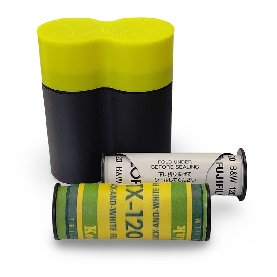 Estojo de plástico TD-120B para 2 rolos de filme 120