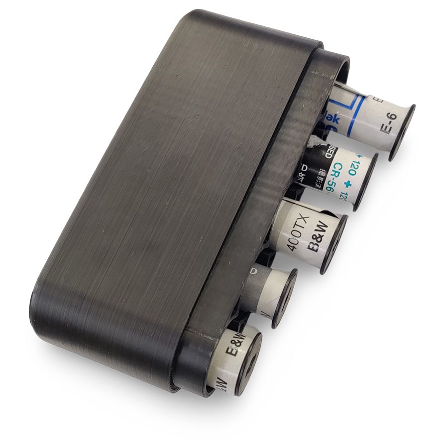 Estojo de plástico TD-120A para 5 rolos de filme 120