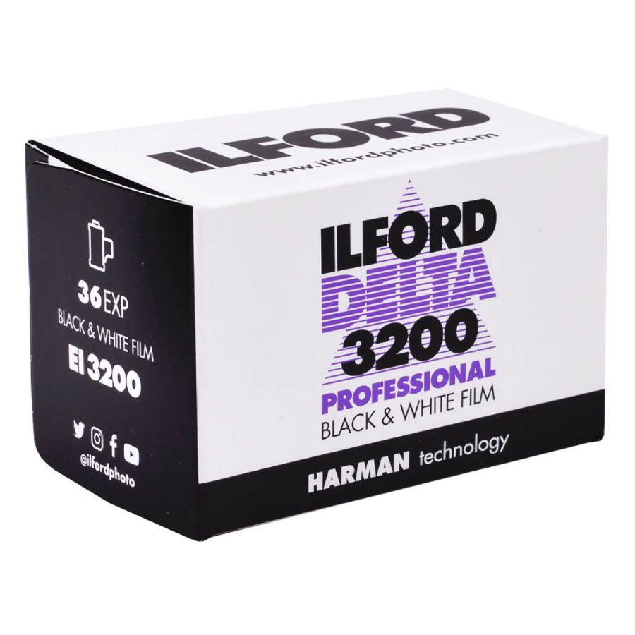 Filme fotográfico 35mm Ilford Delta 3200 ISO 3200 Preto e Branco 36 poses