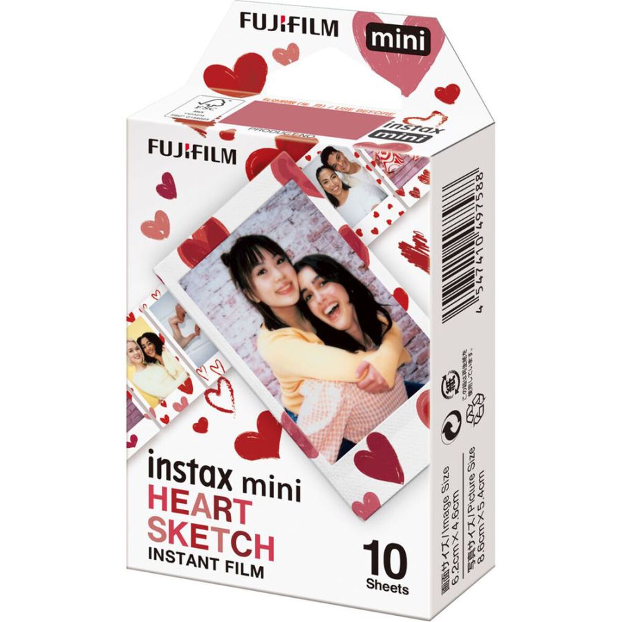 Filme instantâneo Fujifilm instax mini Heart Sketch (10 fotos) 