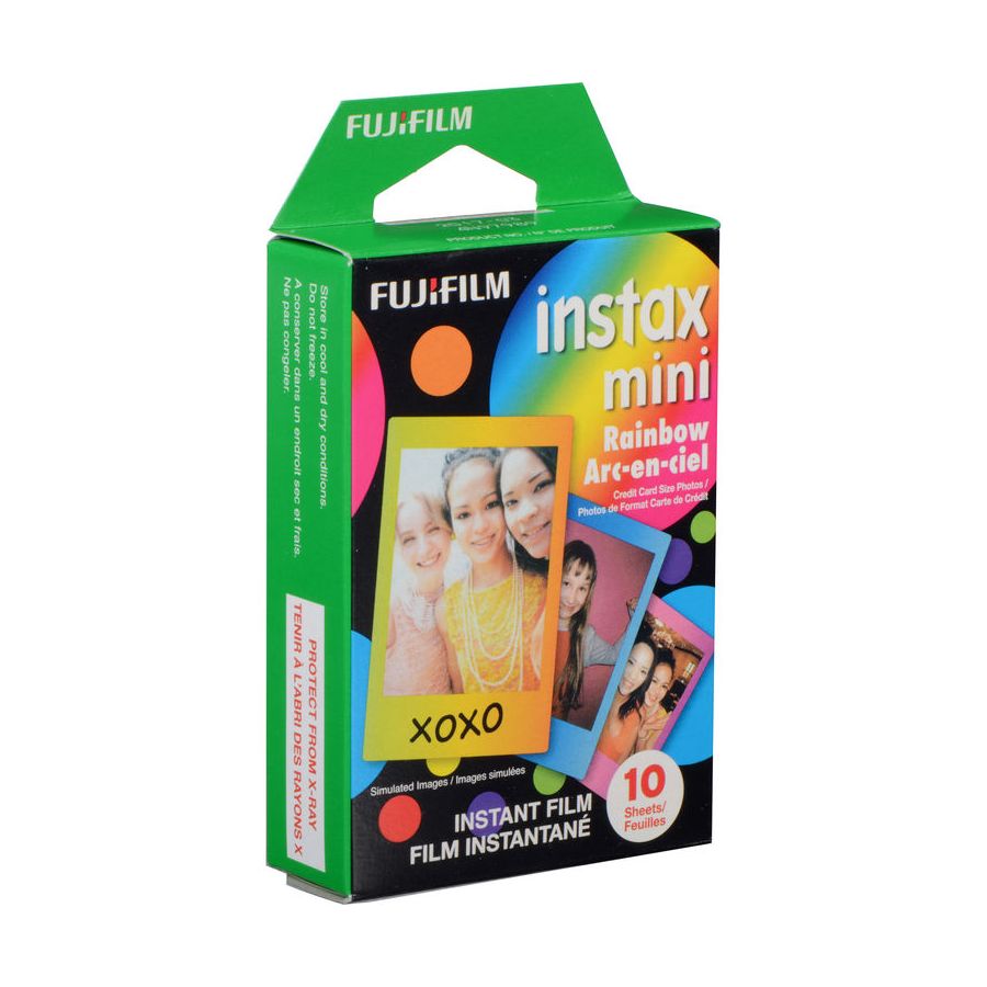 Filme instantâneo Fujifilm instax mini Rainbow com bordas coloridas (10 fotos)