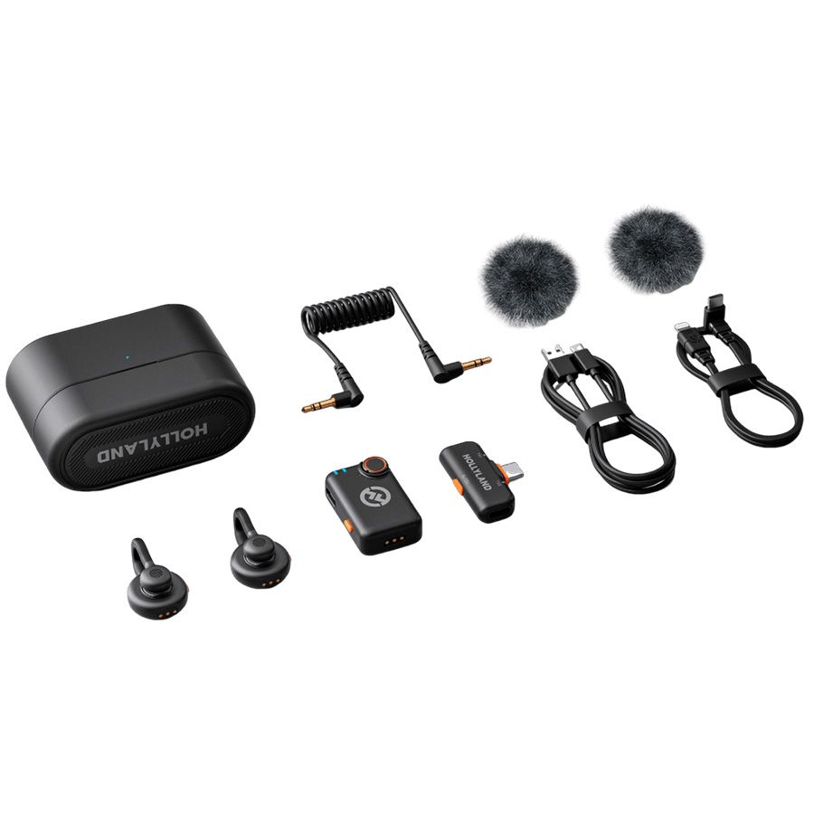 Microfone de lapela sem fio Hollyland Lark M2s Duo Combo (duplo)