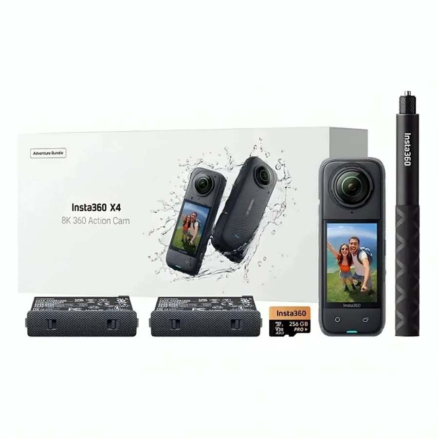 Câmera filmadora de ação Insta360 X4 Adventure Bundle