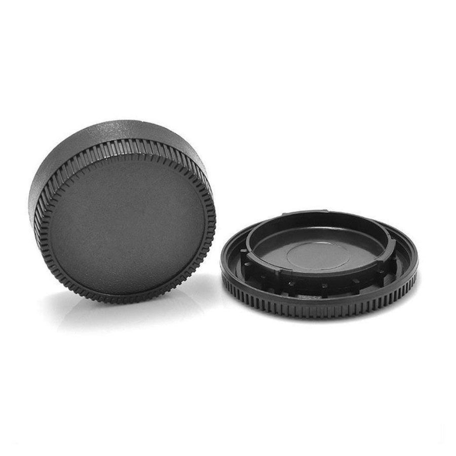 Kit com tampas de proteção (traseira da lente + corpo da câmera) para sistema Nikon F (sem logo)