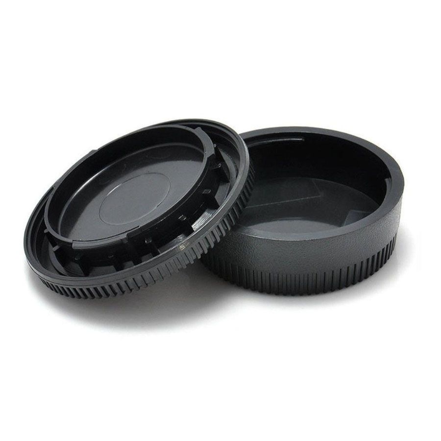 Kit com tampas de proteção (traseira da lente + corpo da câmera) para sistema Nikon F (sem logo)