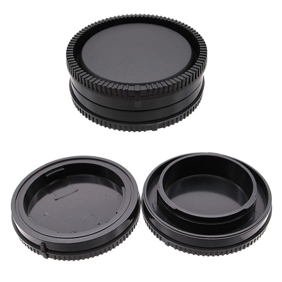 Kit com tampas de proteção (traseira da lente + corpo da câmera) para sistema Sony E (sem logo)