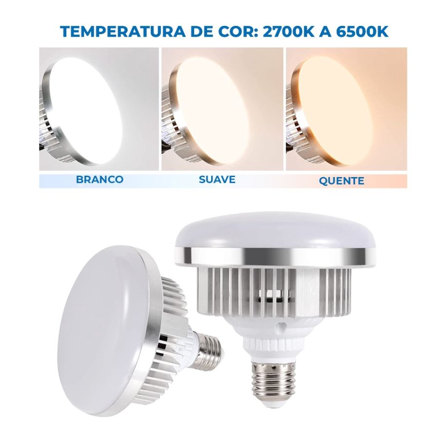 Lâmpada de LED Lucacell Bivolt 50W Bicolor para Softbox (soquete E27)