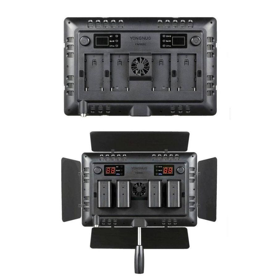 Iluminador de LED Yongnuo YN1200 + Fonte de alimentação
