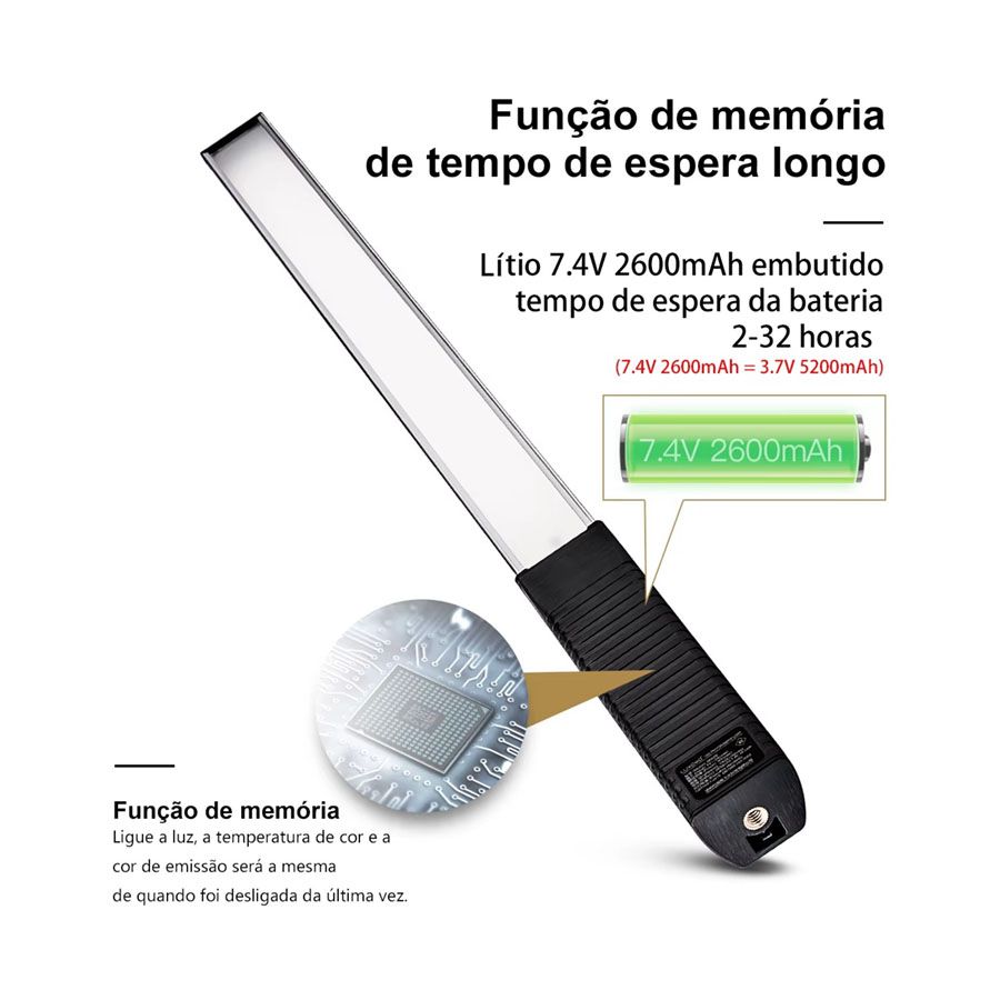 Bastão de LED multicolor RGB LUXCEO Q508A