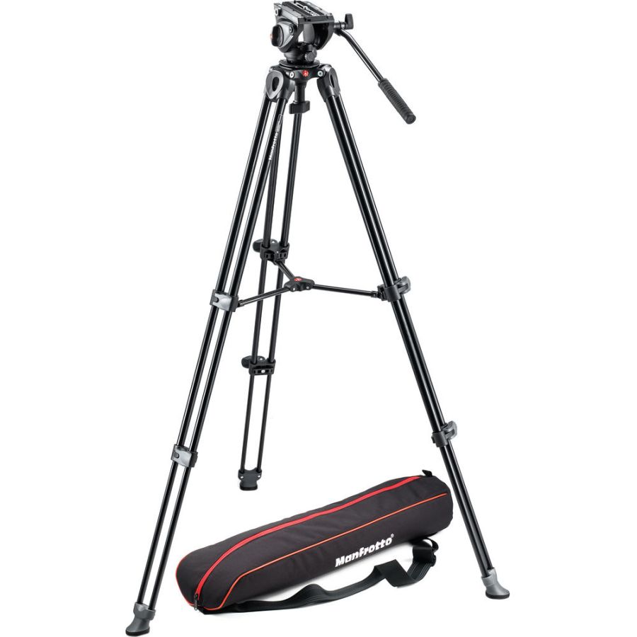 Tripé Manfrotto MVK500AM (Kit MVT502AM com cabeça para vídeo MVH500A e bolsa para transporte)