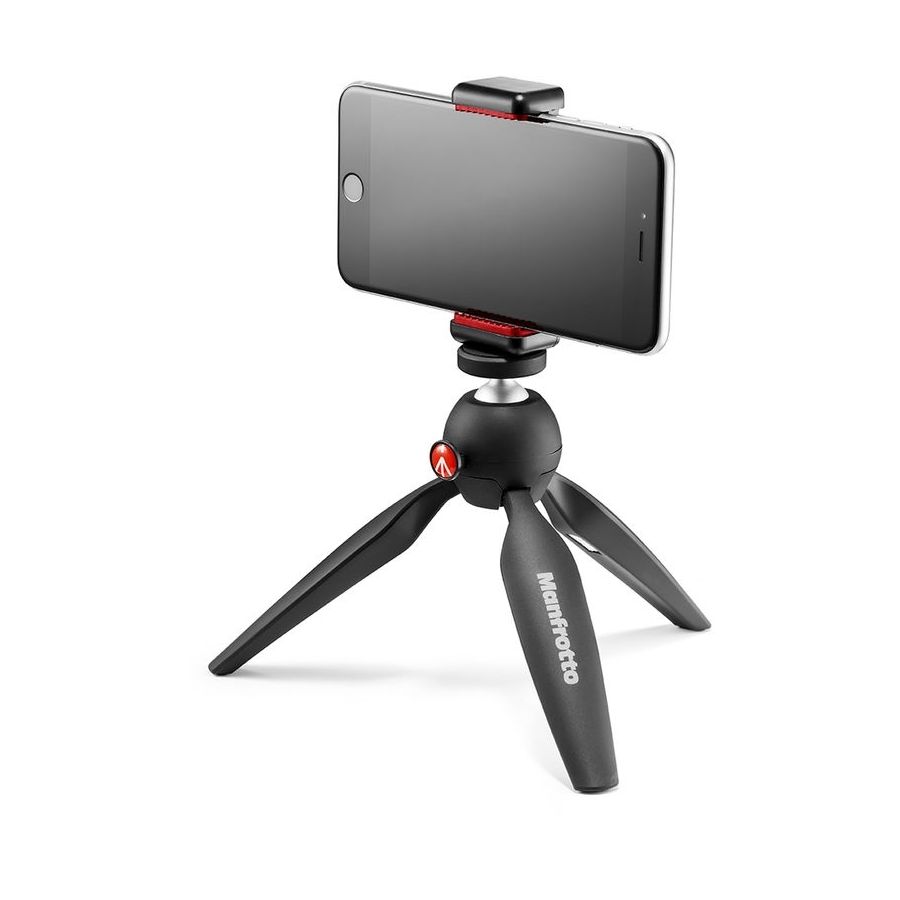 Tripé de mesa Manfrotto PIXI com suporte smartphone (MKPIXICLMII-BK)