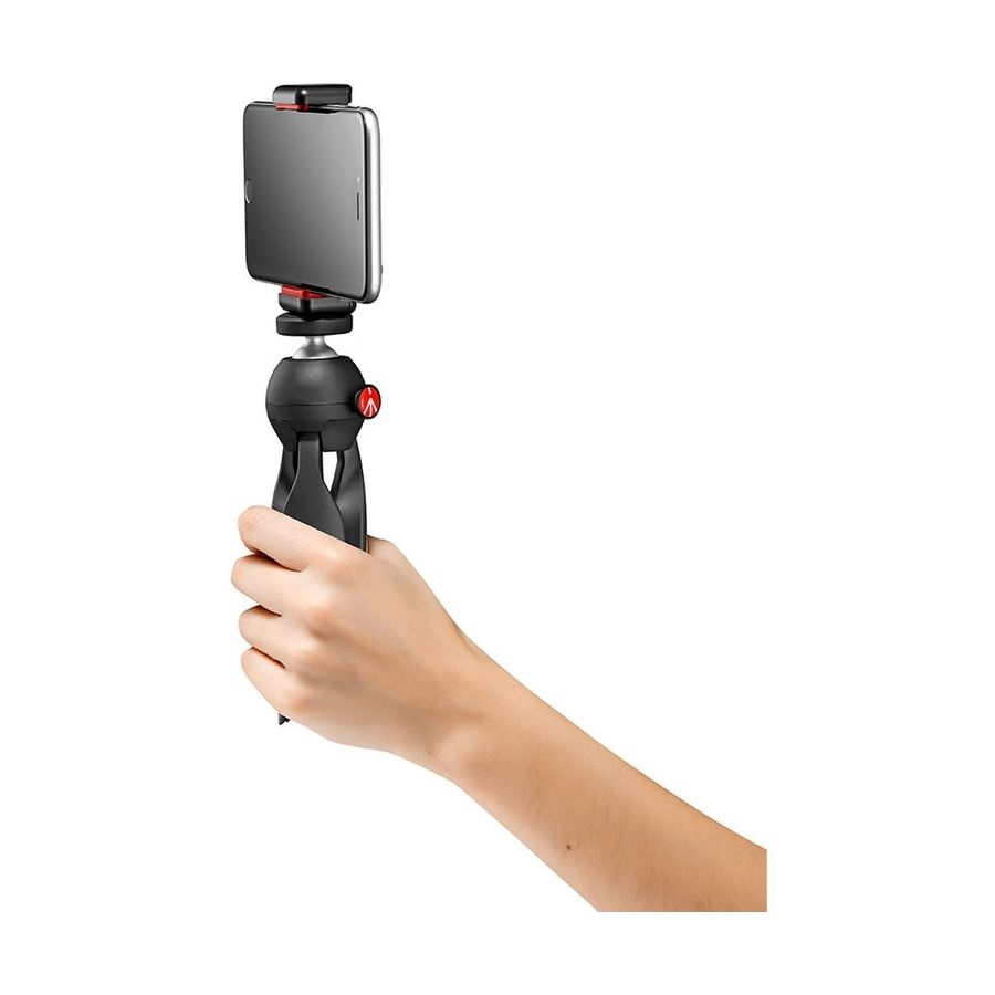 Tripé de mesa Manfrotto PIXI com suporte smartphone (MKPIXICLMII-BK)