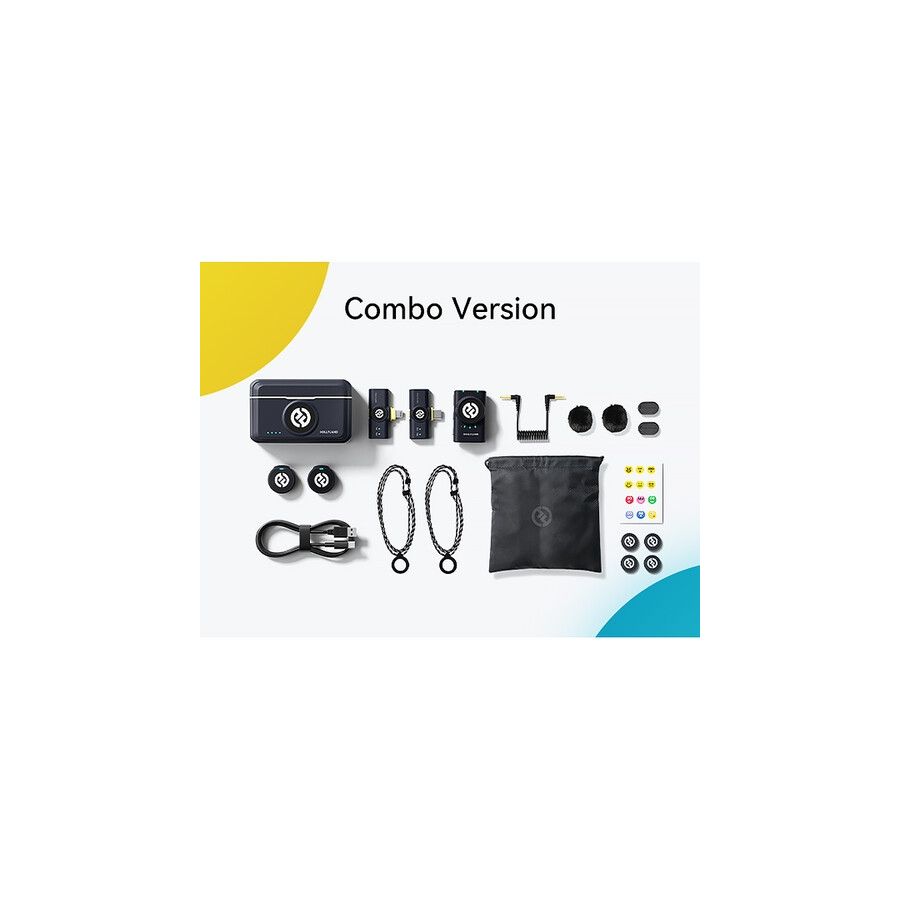 Microfone de lapela sem fio Hollyland Lark M2 Duo Combo (duplo)