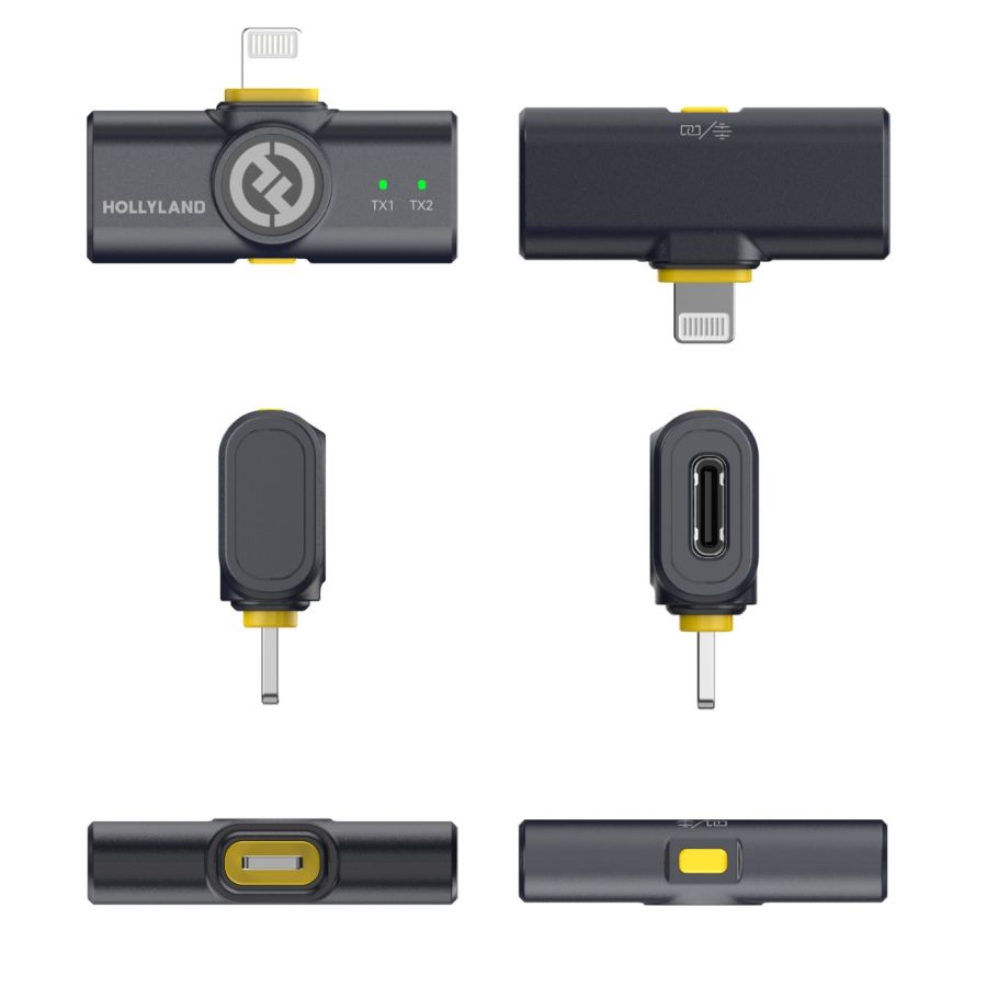 Microfone de lapela sem fio Hollyland Lark M2 Duo Combo (duplo)