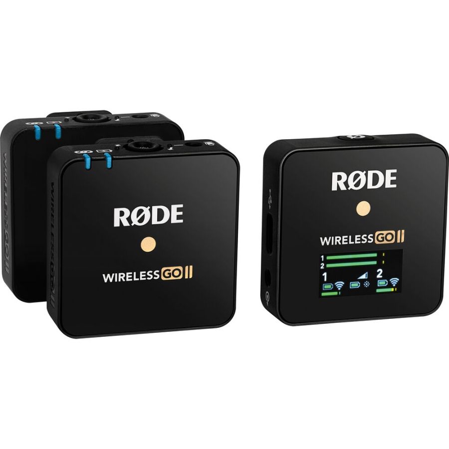 Microfone compacto sem fio Rode Wireless GO II (duplo)