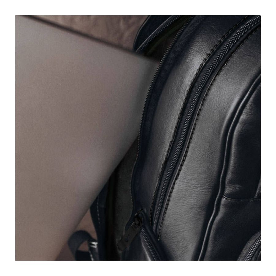 Mochila de couro legítimo Nordweg NW055B-IC Italiano Café para fotógrafos