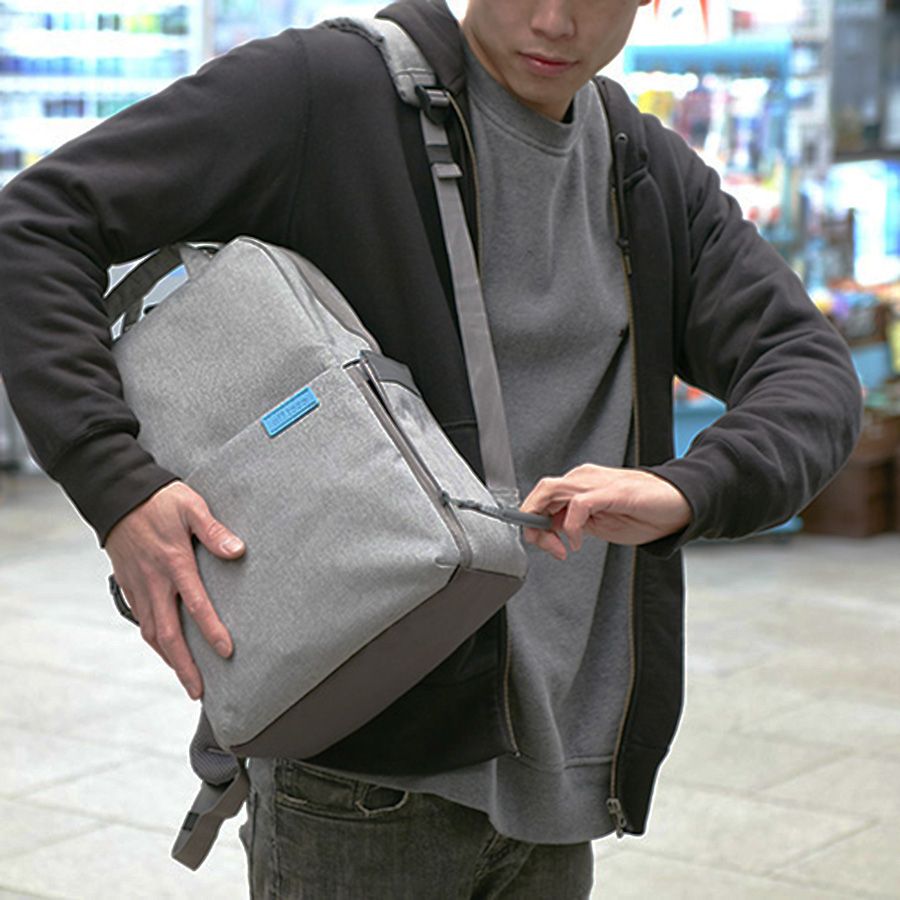 Mochila Easy EC-8884 para equipamento fotográfico (Cinza)