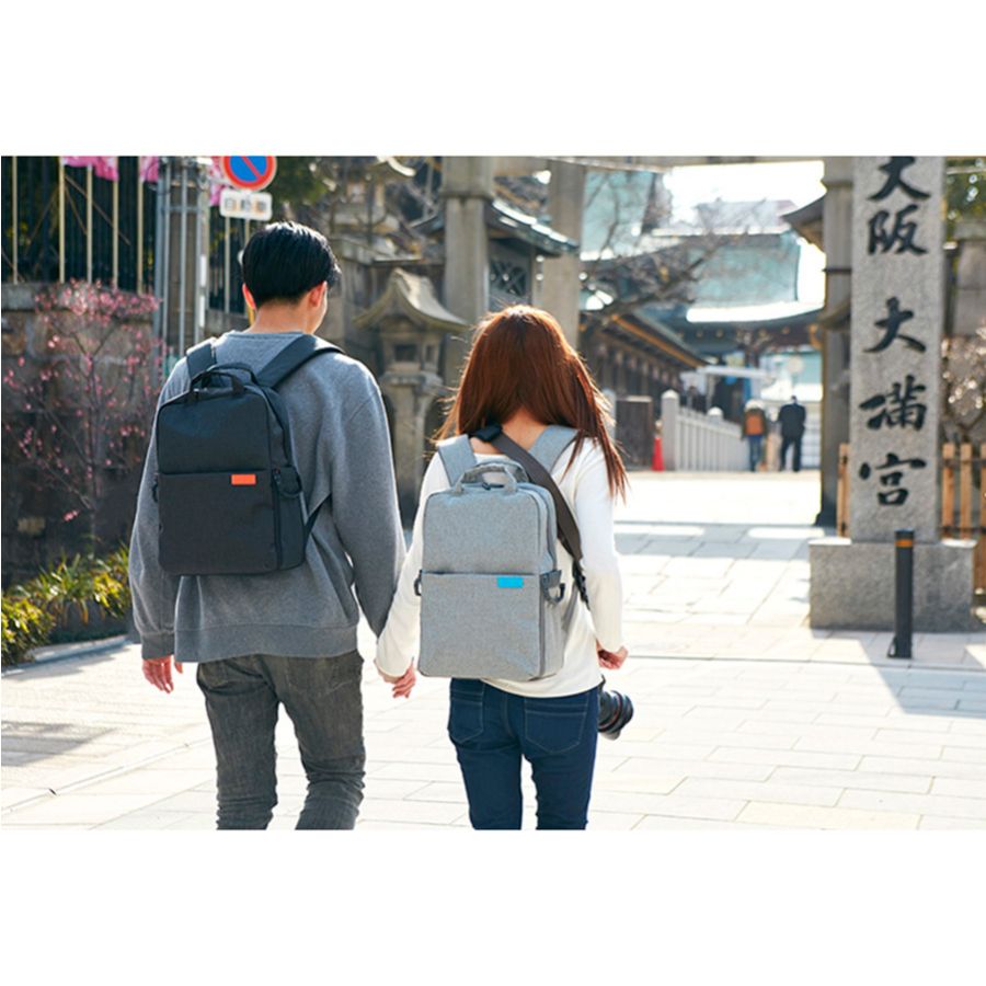 Mochila Easy EC-8884 para equipamento fotográfico (Cinza)