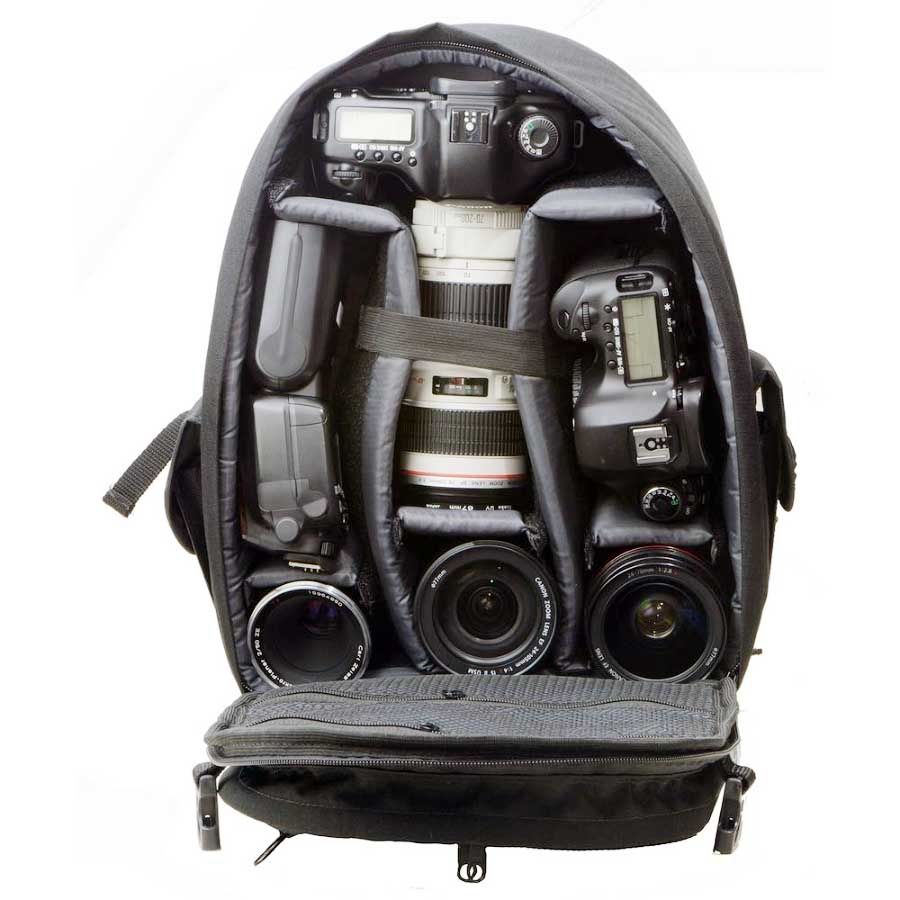 Mochila ikon NCA593/A para câmera DSLR, lentes e notebook