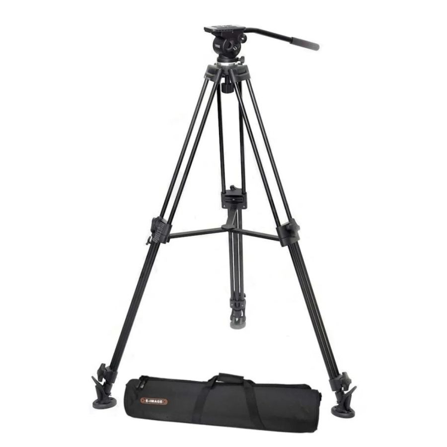 Tripé e-image EI-7050AA com cabeça hidráulica para vídeo