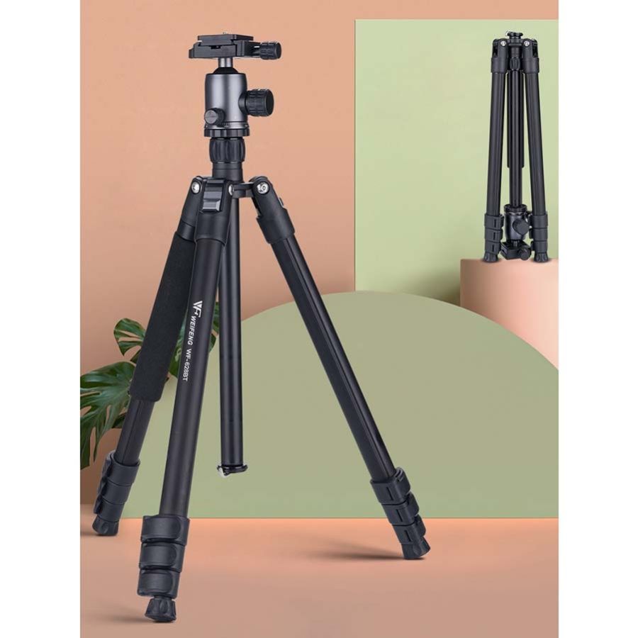 Tripé com monopé Weifeng WF WT-628 com suporte para smartphone