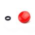 Botão côncavo para disparador de câmera (com borracha de fixação) - VERMELHO