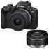 Câmera Canon EOS R50 com RF-S 18-45mm IS STM + RF 50mm f1.8 STM