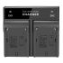 Carregador de bateria duplo CD9702 para NP-F970, NP-F750, NP-F770, NP-570, F-550